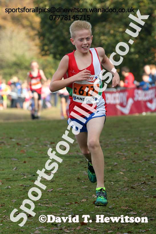 Boys under-13s, National Cross Country Relays, Berry Park, Mansfield. Photo: David T. Hewitson/Sports for All Pics